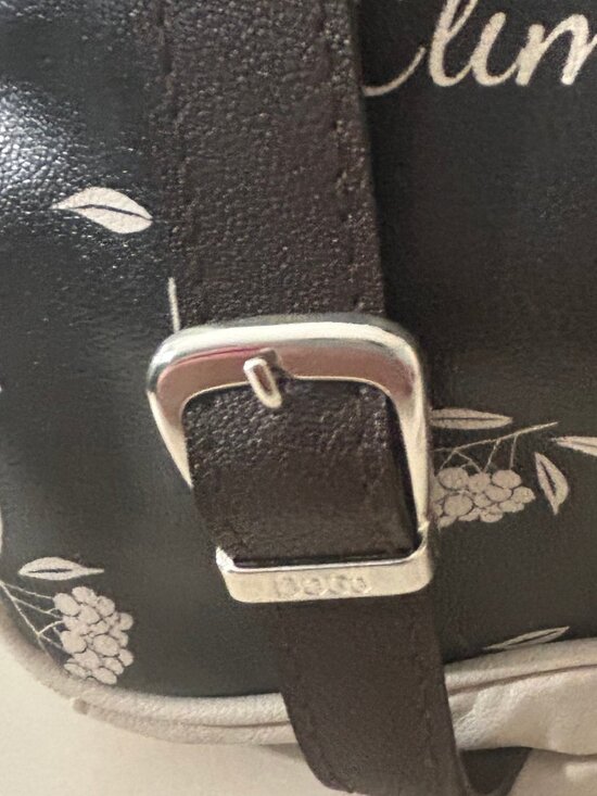 DOGO “Climb With Me” Raccoon Mini Backpack NWT Vegan Leather Black White Kawaii main image 11
